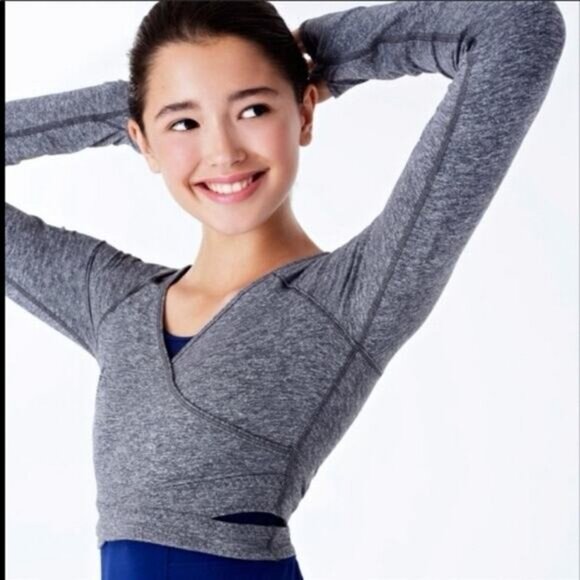 IVIVVA By Lululemon Girls In a Split Second Shrug Size 12 Gray - Picture 2 of 6